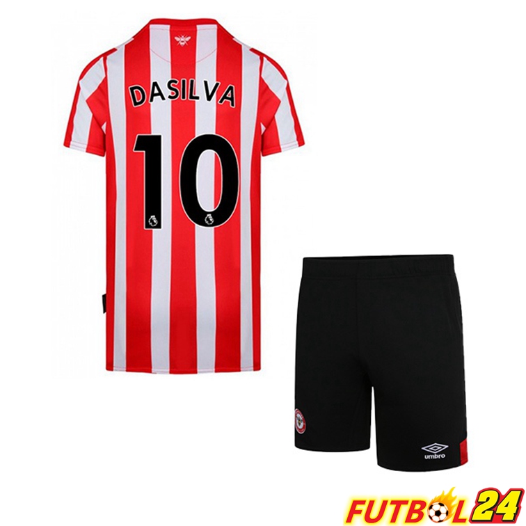 Camisetas De Futbol Brentford FC (DASILVA 10) Ninos Primera Rojo Blanco 2022/2023