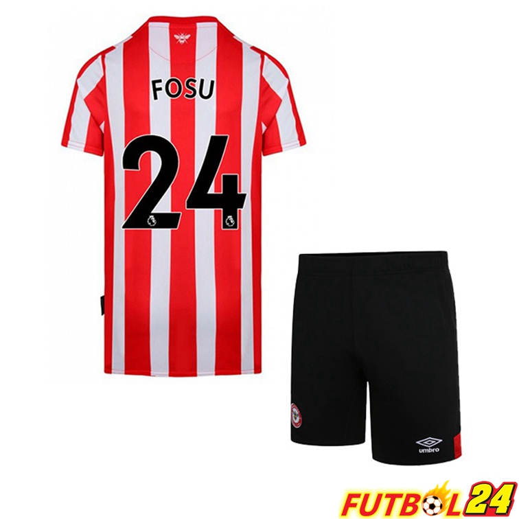 Camisetas De Futbol Brentford FC (FOSU 24) Ninos Primera Rojo Blanco 2022/2023