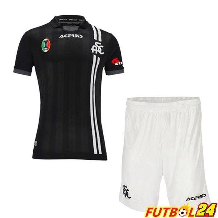 Camiseta Futbol Spezia Calcio Niños Alternativo Negro 21/22