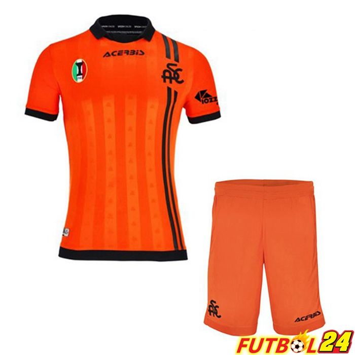 Camiseta Futbol Spezia Calcio Niños Tercero Naranja 21/22