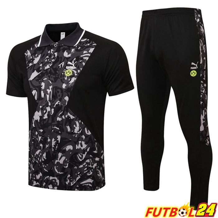 Camiseta Polo Dormund + Pantalones Negro 2021 2022
