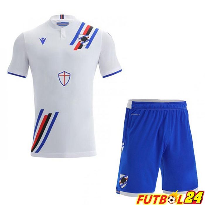 Camiseta Futbol UC Sampdoria Niños Alternativo Blanca 21/22