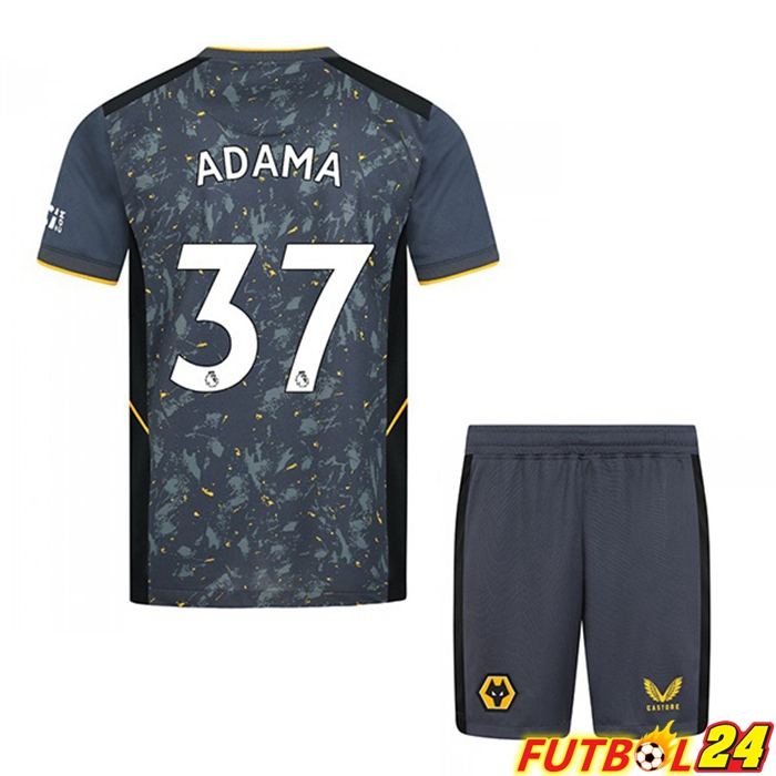 Camiseta Wolverhampton (ADAMA 37) Niños Alternativo Azul 2021/22