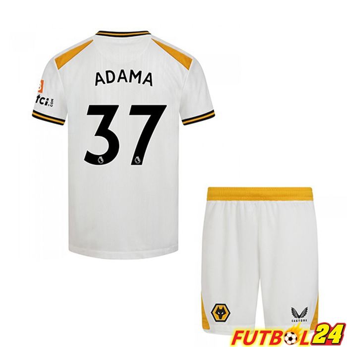 Camiseta Wolverhampton (ADAMA 37) Niños Tercero Blanca 2021/22