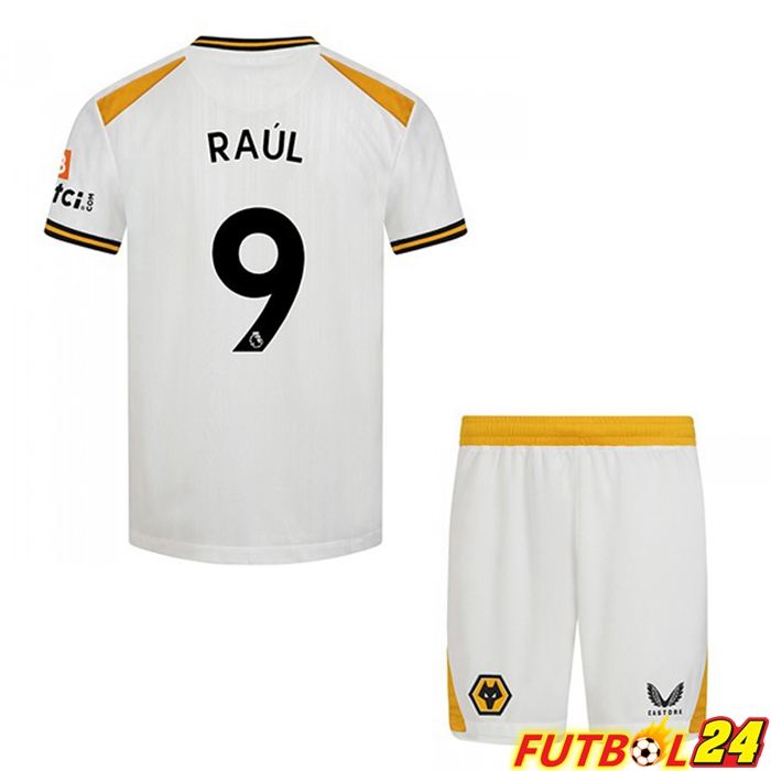 Camiseta Wolverhampton (RAUL 9) Niños Tercero Blanca 2021/22