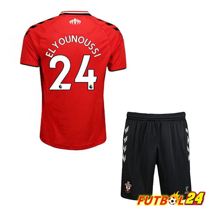 Camiseta Southampton FC (ELYOUNOUSSI 24) Niños Titular Rojo/Blanca 2021/22