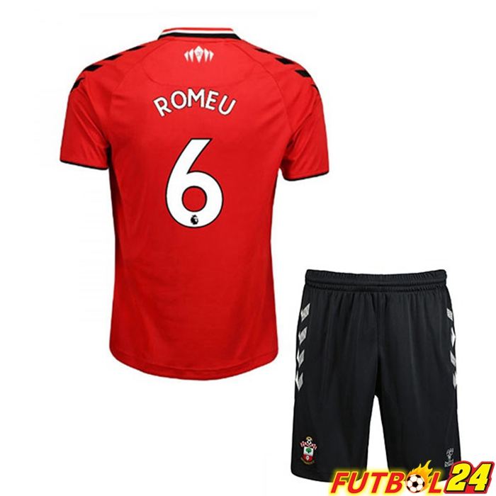 Camiseta Southampton FC (ROMEU 6) Niños Titular Rojo/Blanca 2021/22