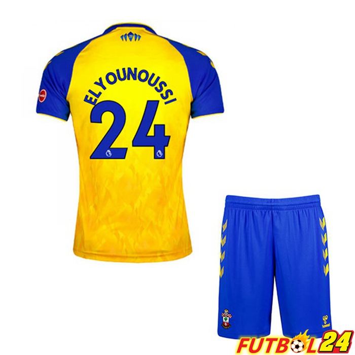 Camiseta Southampton FC (ELYOUNOUSSI 24) Niños Alternativo Amarillo 2021/22