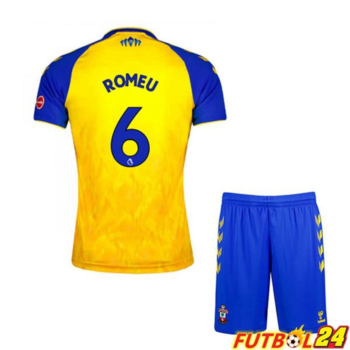 Camiseta Southampton FC (ROMEU 6) Niños Alternativo Amarillo 2021/22