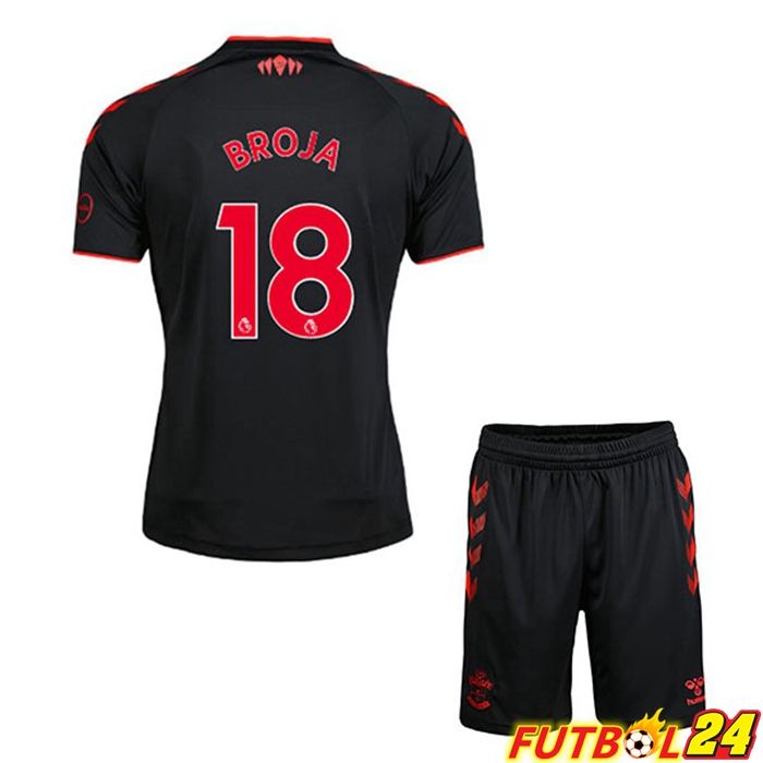Camiseta Southampton FC (BROJA 18) Niños Tercero Negro 2021/22