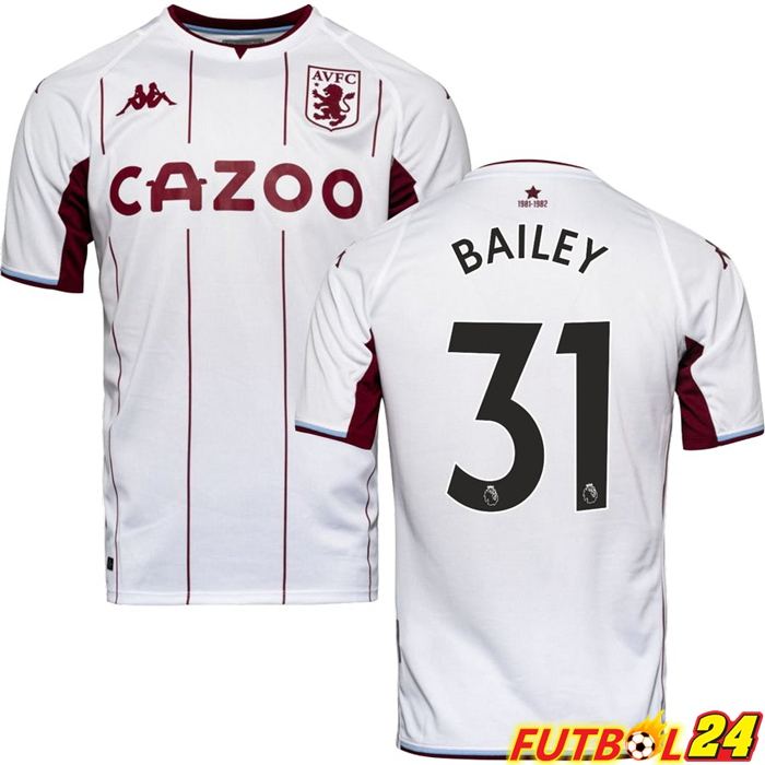Camiseta Aston Villa (BAILEY 31) Alternativo Blanca 2021/2022