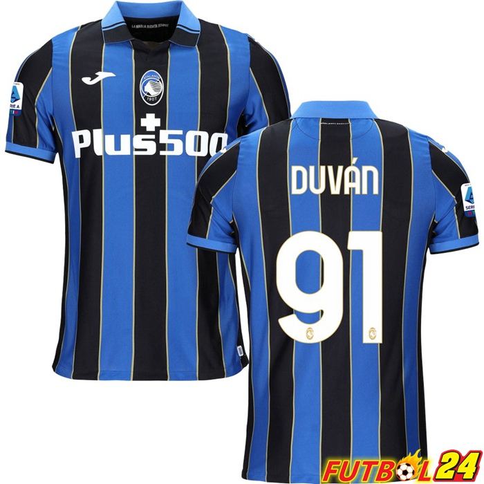 Camiseta Atalanta（DUVAN 91）Titular Azul/Negro 2021/2022