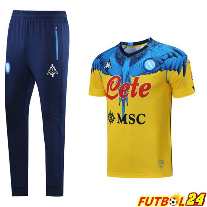 Camiseta Entrenamiento SSC Napoli + Pantalones Amarillo 2021/2022