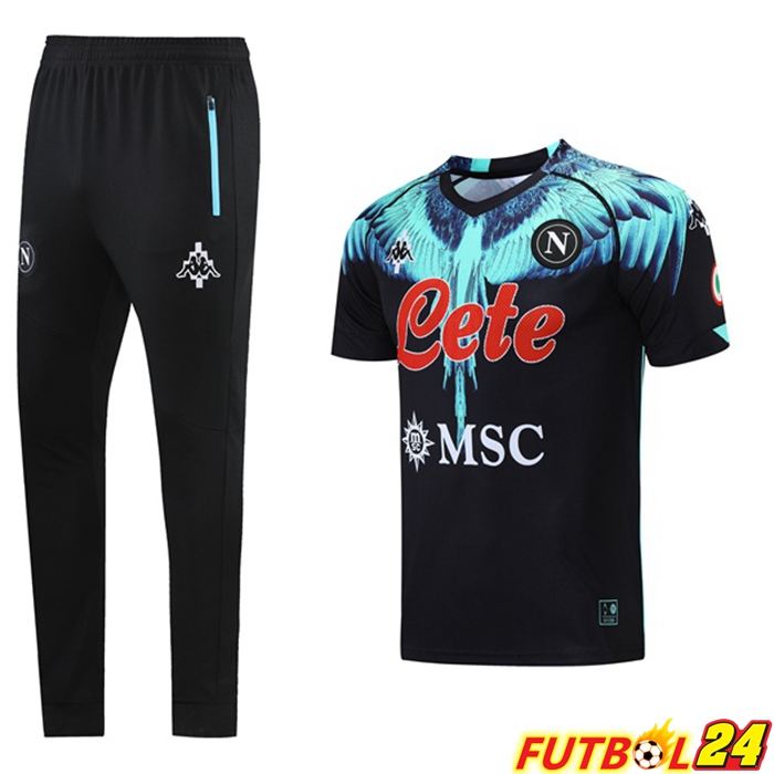 Camiseta Entrenamiento SSC Napoli + Pantalones Negro 2021/2022