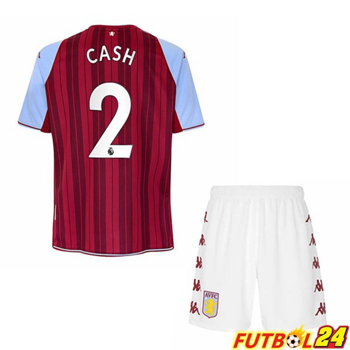 Camiseta Aston Villa (Cash 2) Niños Titular Rojo 2021/22