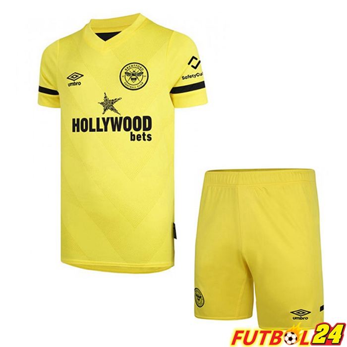 Camiseta Brighton Niños Alternativo Amarillo 2021/22