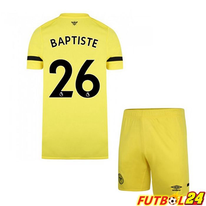 Camiseta Brighton (BAPTISTE 26) Niños Alternativo Amarillo 2021/22