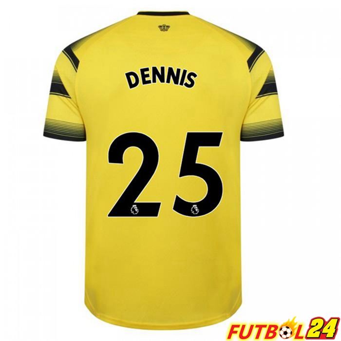 Camiseta Watford FC (DENNIS 25) Titular Amarillo/Negro 2021/22
