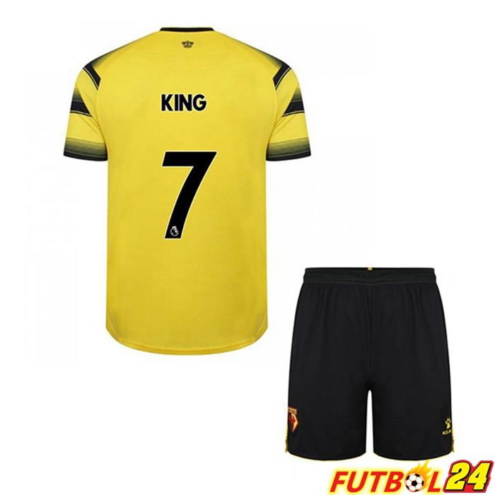 Camiseta Watford FC (KING 7) Niños Titular Amarillo/Negro 2021/22