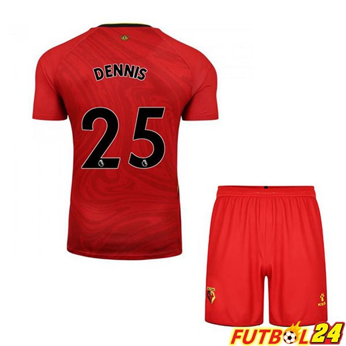 Camiseta Watford FC (DENNIS 25) Niños Alternativo Rojo 2021/22
