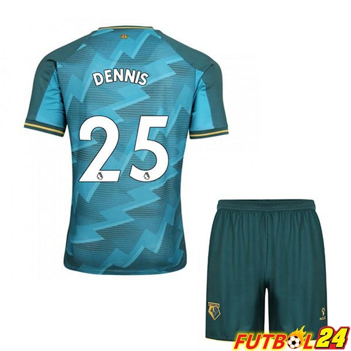 Camiseta Watford FC (DENNIS 25) Niños Tercero Azul 2021/22