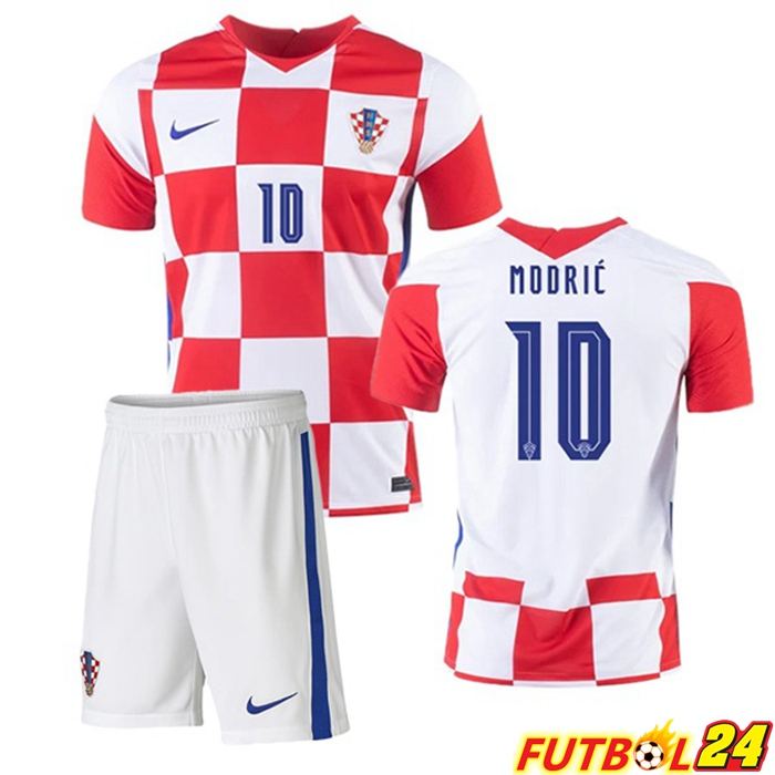 Camisetas Seleccion Croacia (MODRIĆ 10) Niños Titular 2020/2021