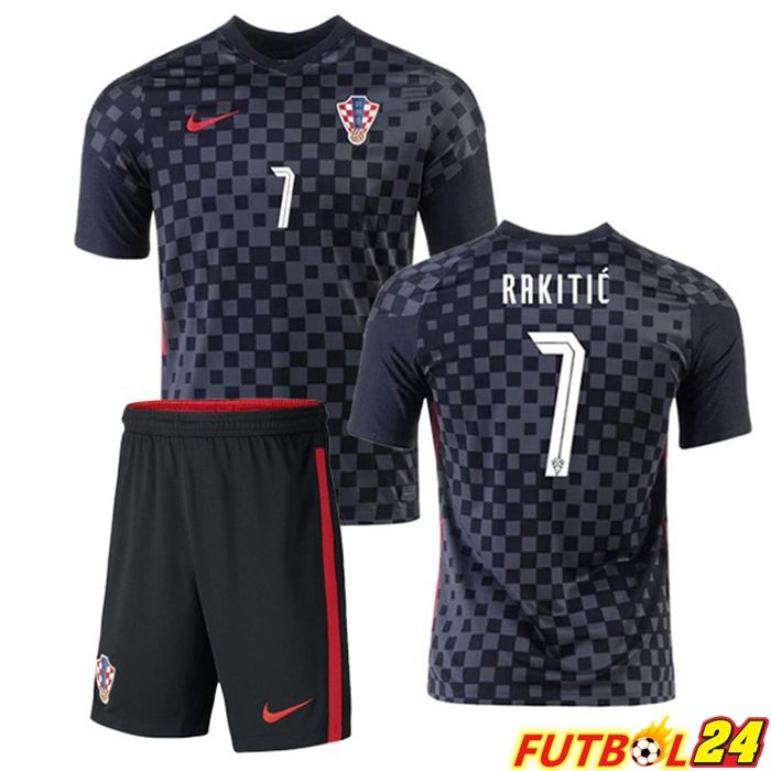Camisetas Seleccion Croacia (RAKITIĆ 7) Niños Alternativo 2020/2021