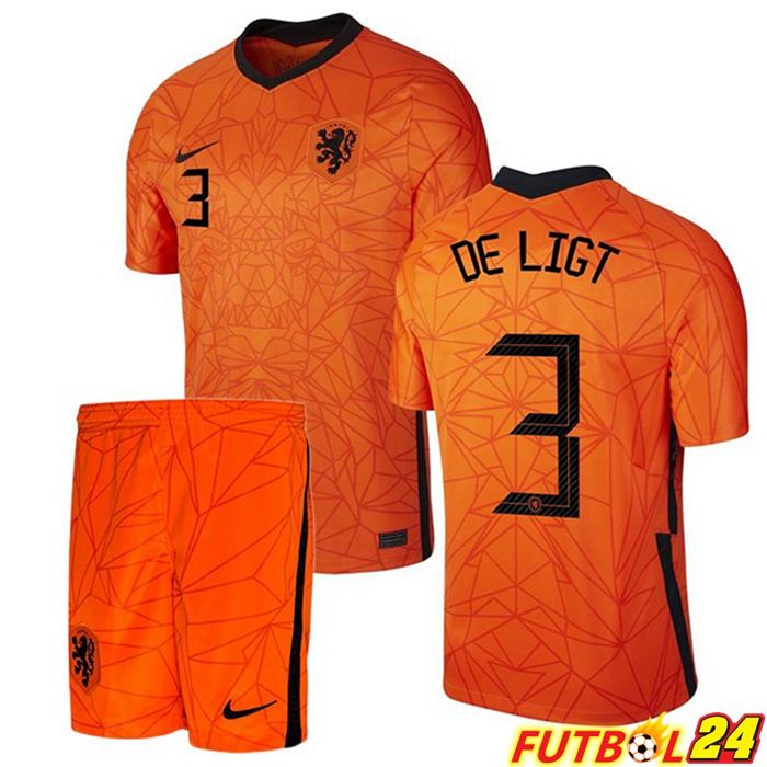 Camisetas Seleccion Países Bajos (DE LIGT 3) Niños Titular 2020/2021