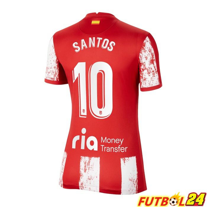 Camiseta Atletico Madrid (CORREA 10) Mujer Titular Rojo/Blanca 2021/2022