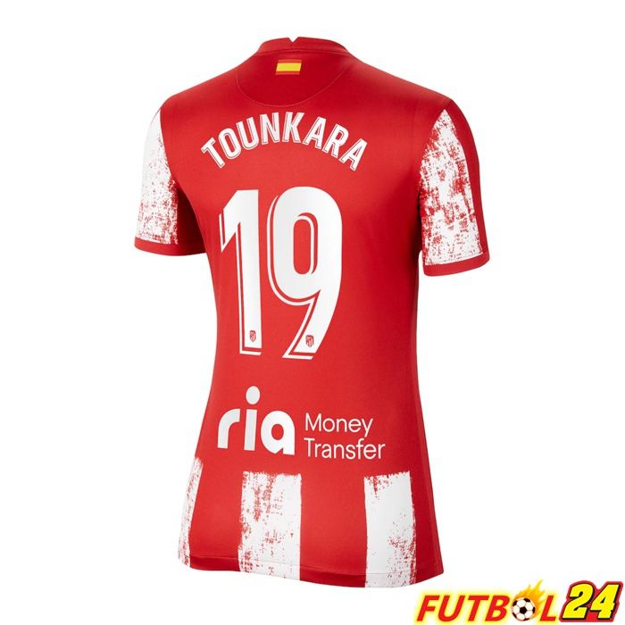Camiseta Atletico Madrid (Cunha 19) Mujer Titular Rojo/Blanca 2021/2022