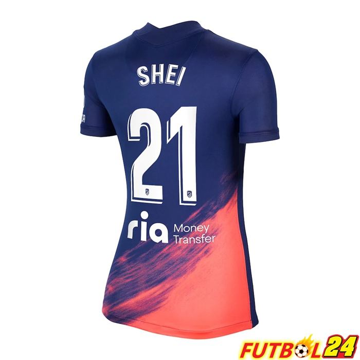 Camiseta Atletico Madrid (CARRASCO 21) Mujer Alternativo Azul Marino 2021/2022