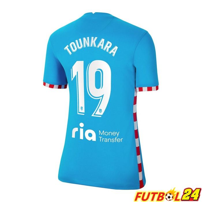 Camiseta Atletico Madrid (Cunha 19) Mujer Tercero Azul 2021/2022