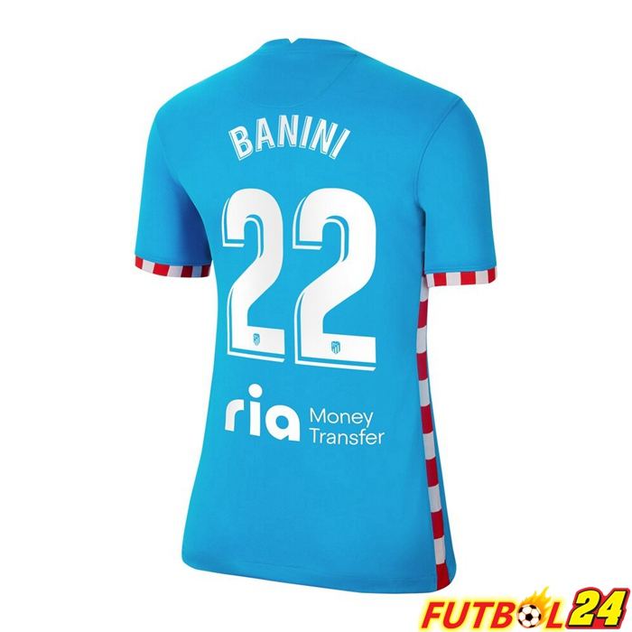 Camiseta Atletico Madrid (Hermoso 22) Mujer Tercero Azul 2021/2022
