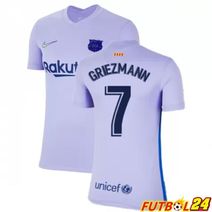 Camiseta FC Barcelona (Griezmann 7) Mujer Alternativo Violeta 2021/2022