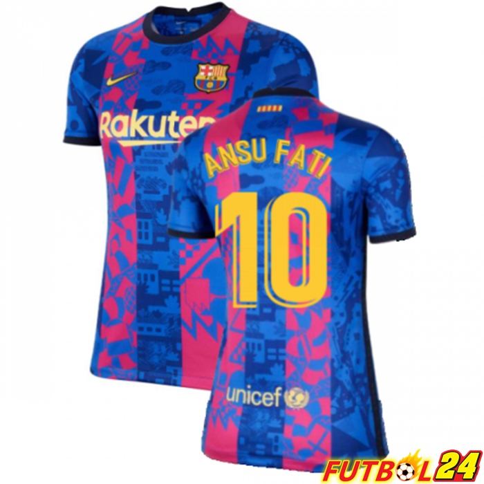 Camiseta FC Barcelona (ANSU FATI 10) Mujer Tercero 2021/2022