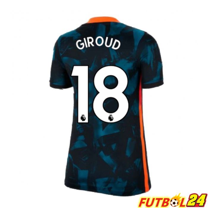 Camiseta Chelsea (GIROUD 18) Mujer Tercero Verde/Negro 2021/2022