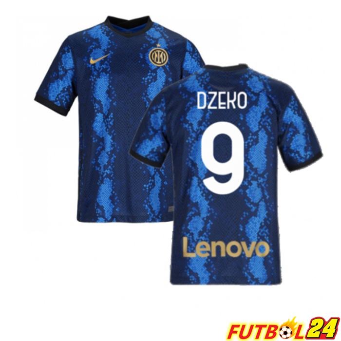 Camiseta Inter Milan（DZEKO 9）Mujer Titular Azul 2021/2022