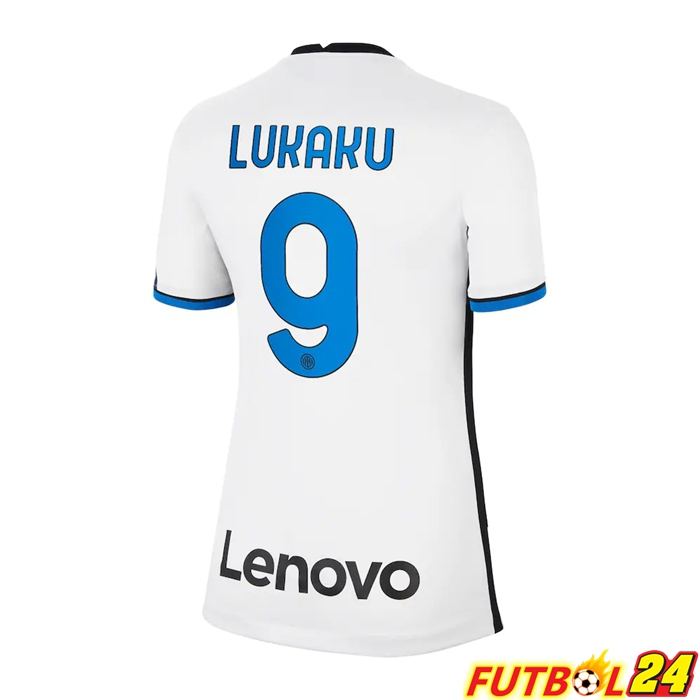 Camiseta Inter Milan（DZEKO 9）Mujer Alternativo Blanca 2021/2022