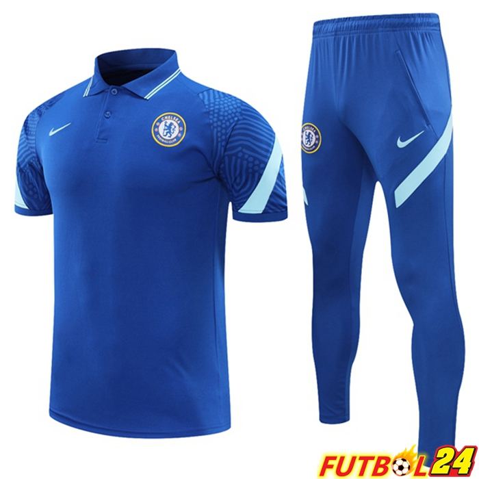 Camiseta Polo Chelsea + Pantalones Azul 2021/2022