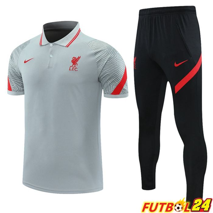 Camiseta Polo Liverpool + Pantalones Gris 2021/2022