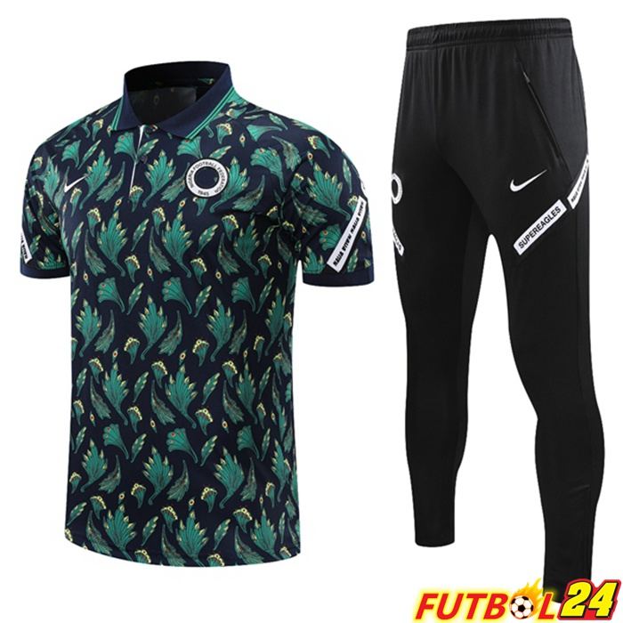 Camiseta Polo Nigeria + Pantalones Negro Verde 2021/2022