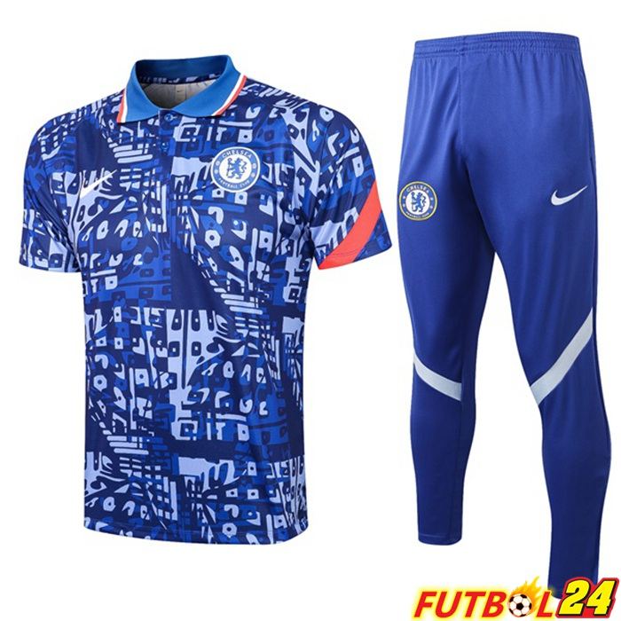 Camiseta Polo Chelsea + Pantalones Azul 2021/2022