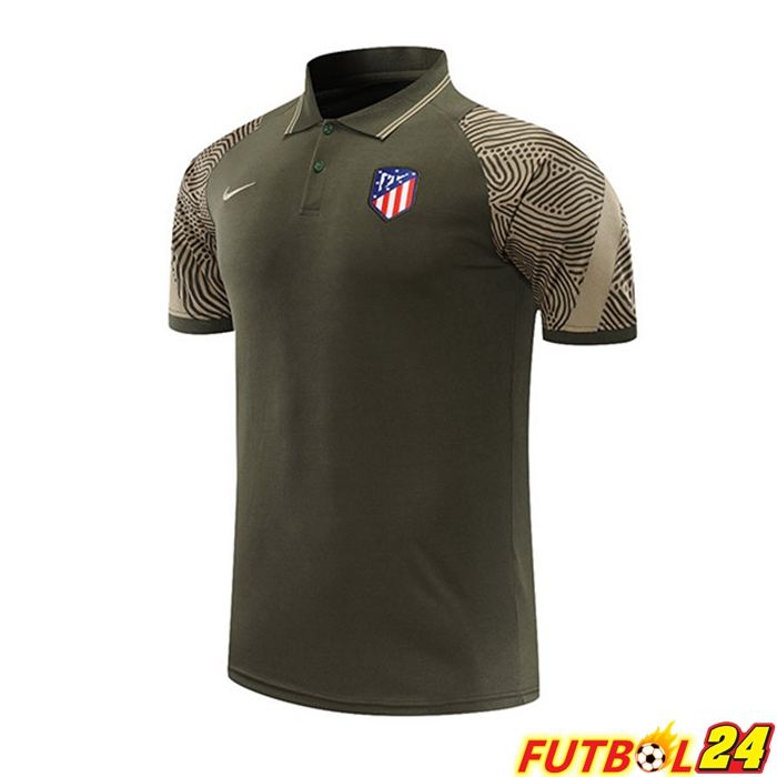 Camiseta Polo Atletico Madrid Verde Fonce 2021/2022