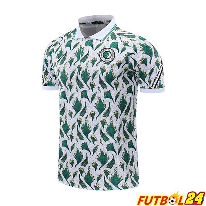 Camiseta Polo Nigeria Blanca Verde 2021/2022