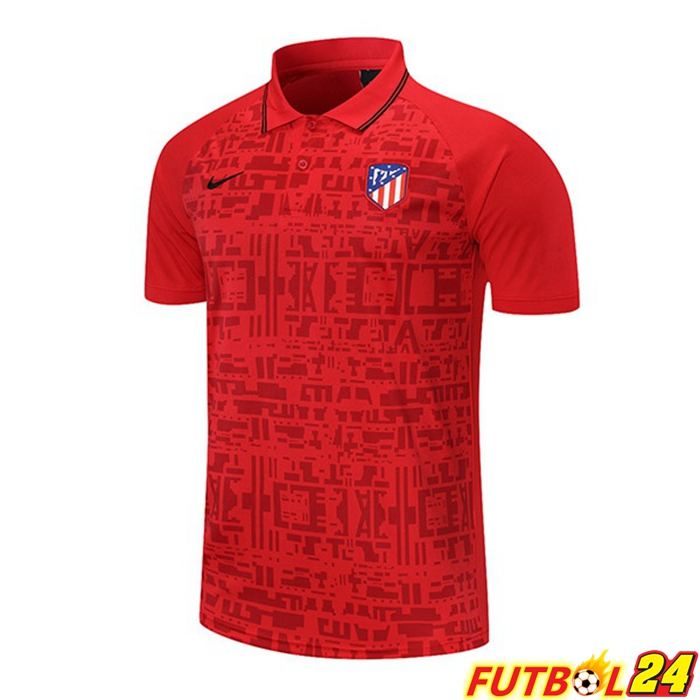 Camiseta Polo Atletico Madrid Rojo 2021/2022