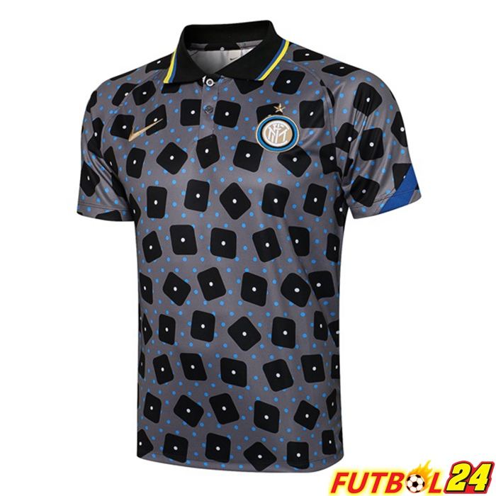 Camiseta Polo Inter Milan Gris Negro 2021/2022