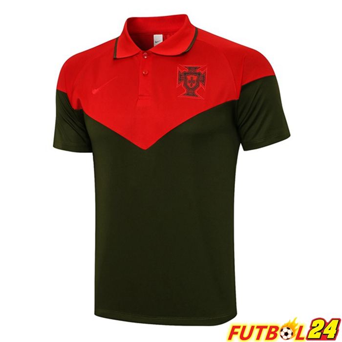 Camiseta Polo Portugal Rojo Verde 2021/2022
