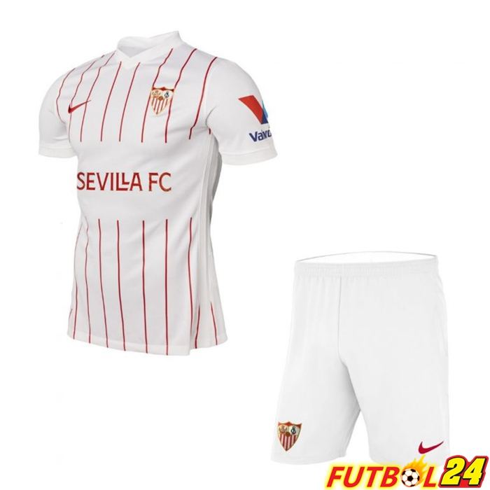 Camiseta Sevilla FC Niños Titular Blanca 2021/2022