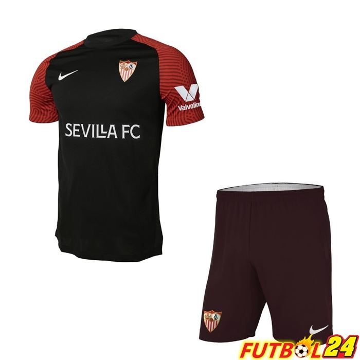 Camiseta Sevilla FC Niños Tercero Negro 2021/2022