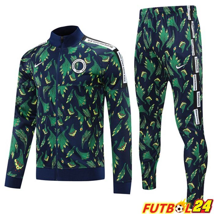 Chaquetas Chandal Futbol Nigeria Negro Verde 2021/2022